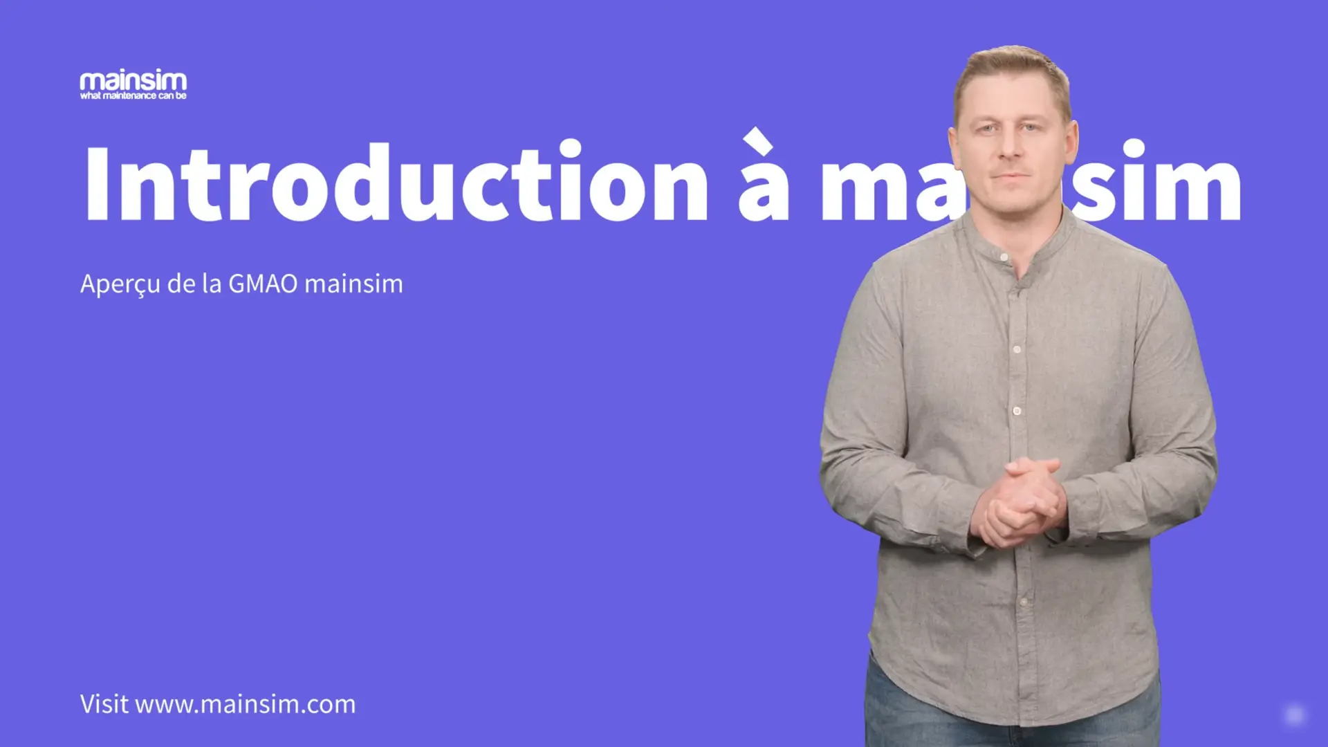 Introduction à la GMAO Mainsim