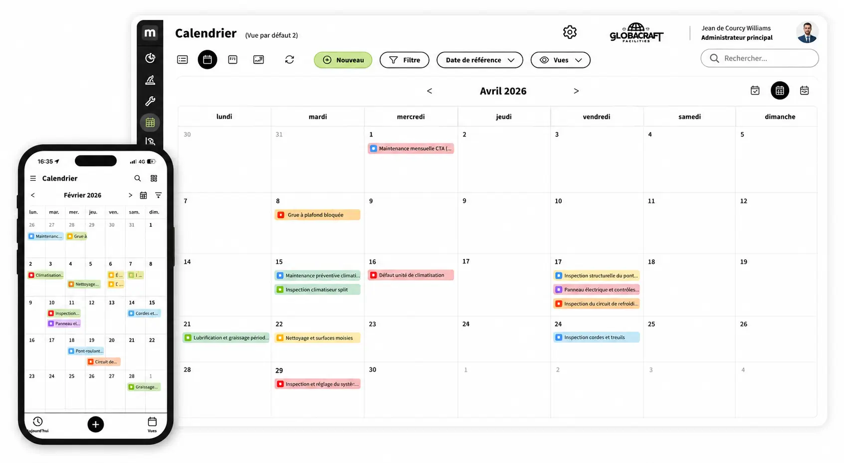 maintenance préventive mockup