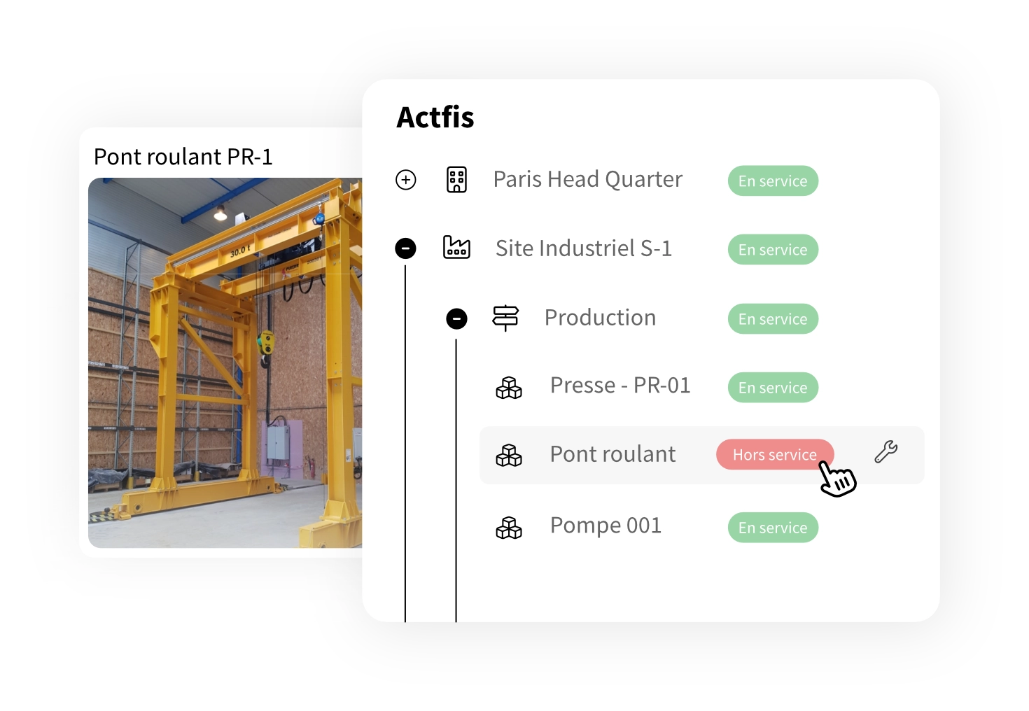 actifs de l'entreprise registre des actifs